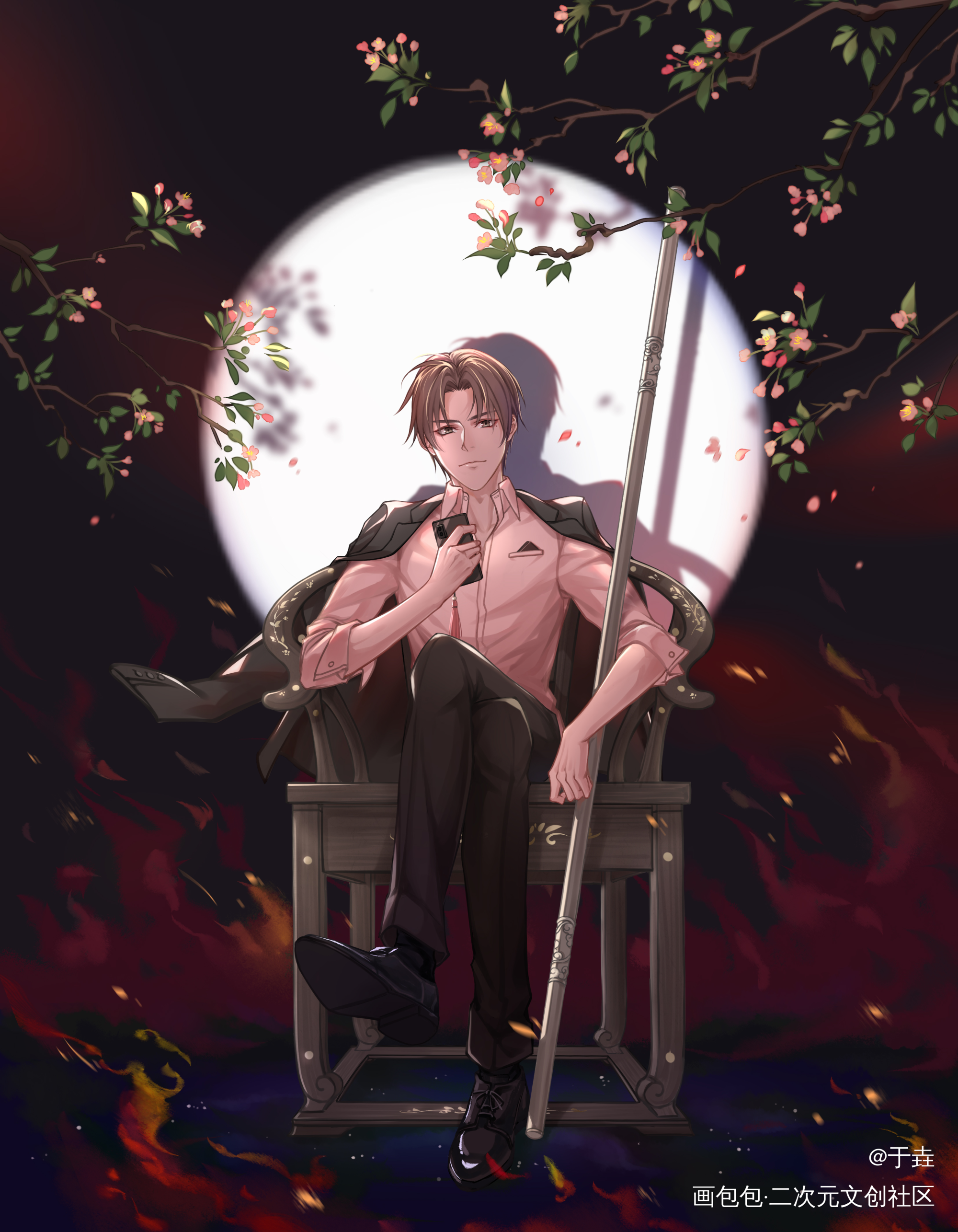 如故 曲绘_盗墓笔记解雨臣绘画作品