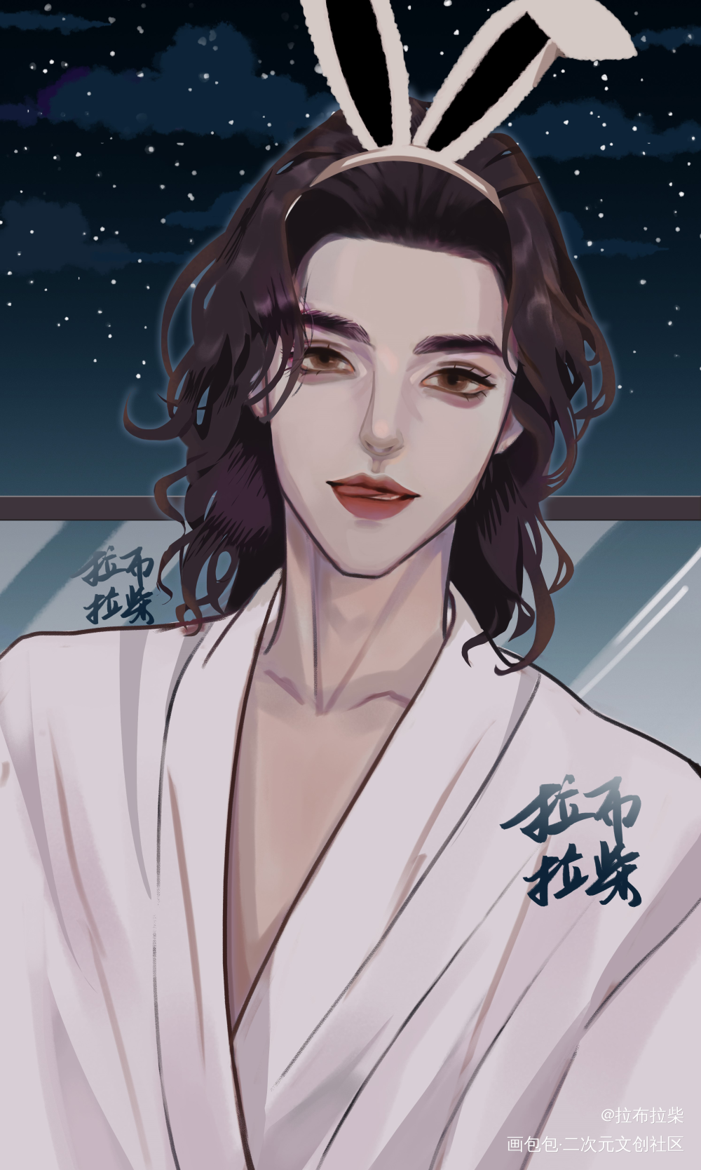 宋居寒_一醉经年寒故宋居寒板绘涂绘画作品