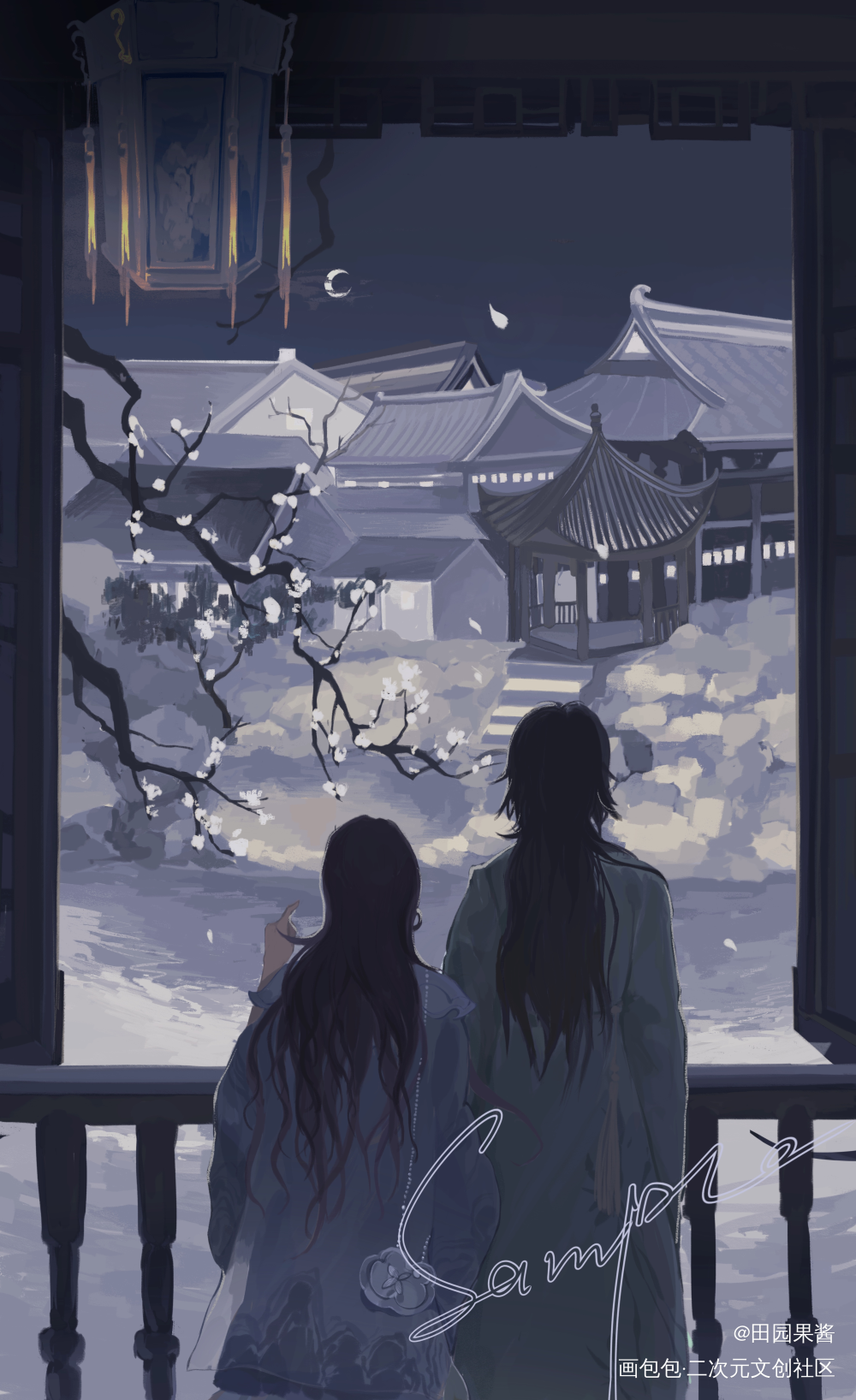 一些稿件_板绘涂日系场景插画稿件绘画绘画作品