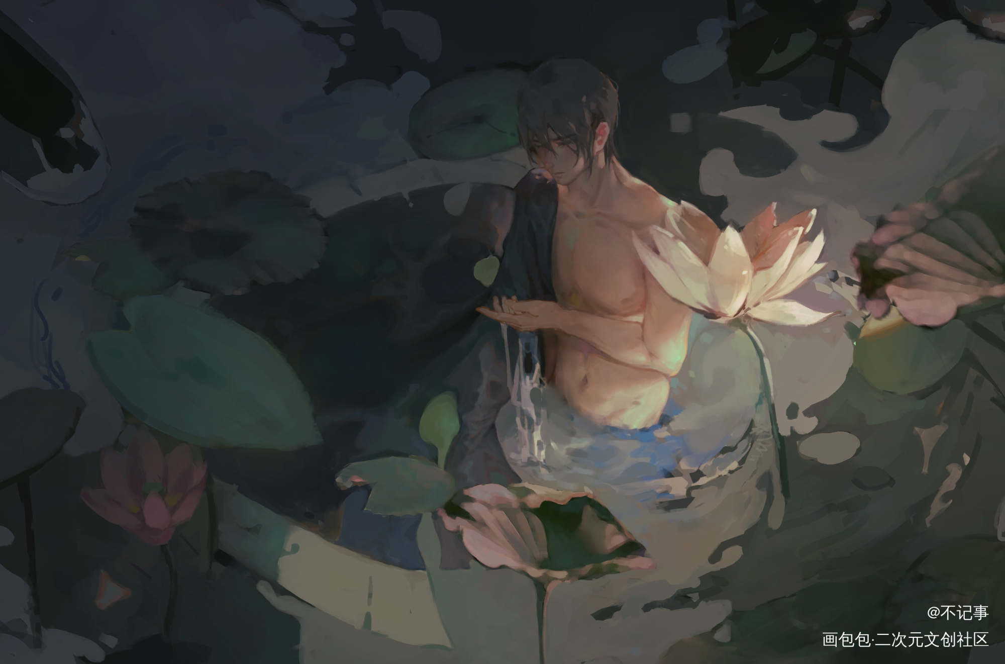 张起灵_盗墓笔记张起灵插画板绘绘画作品