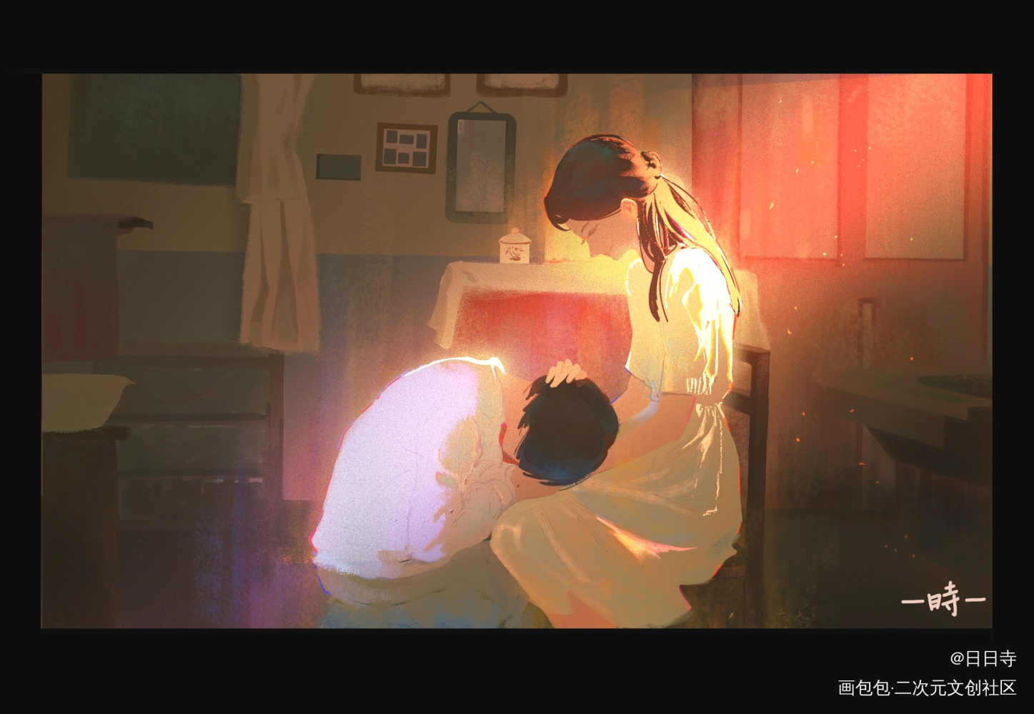 你还在我身旁_插画你好，李焕英绘画绘画作品