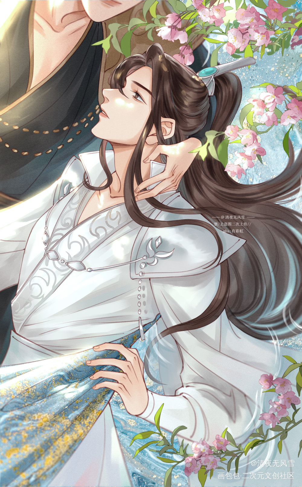 晚宁_二哈和他的白猫师尊燃晚楚晚宁绘画作品