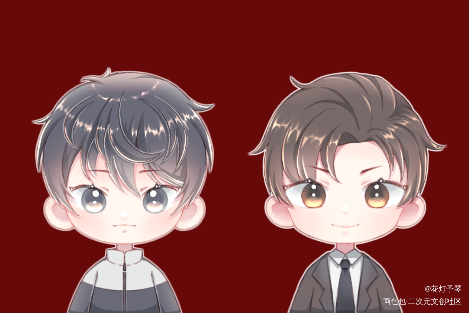 李简_188男团李简李玉简隋英Q版绘画作品