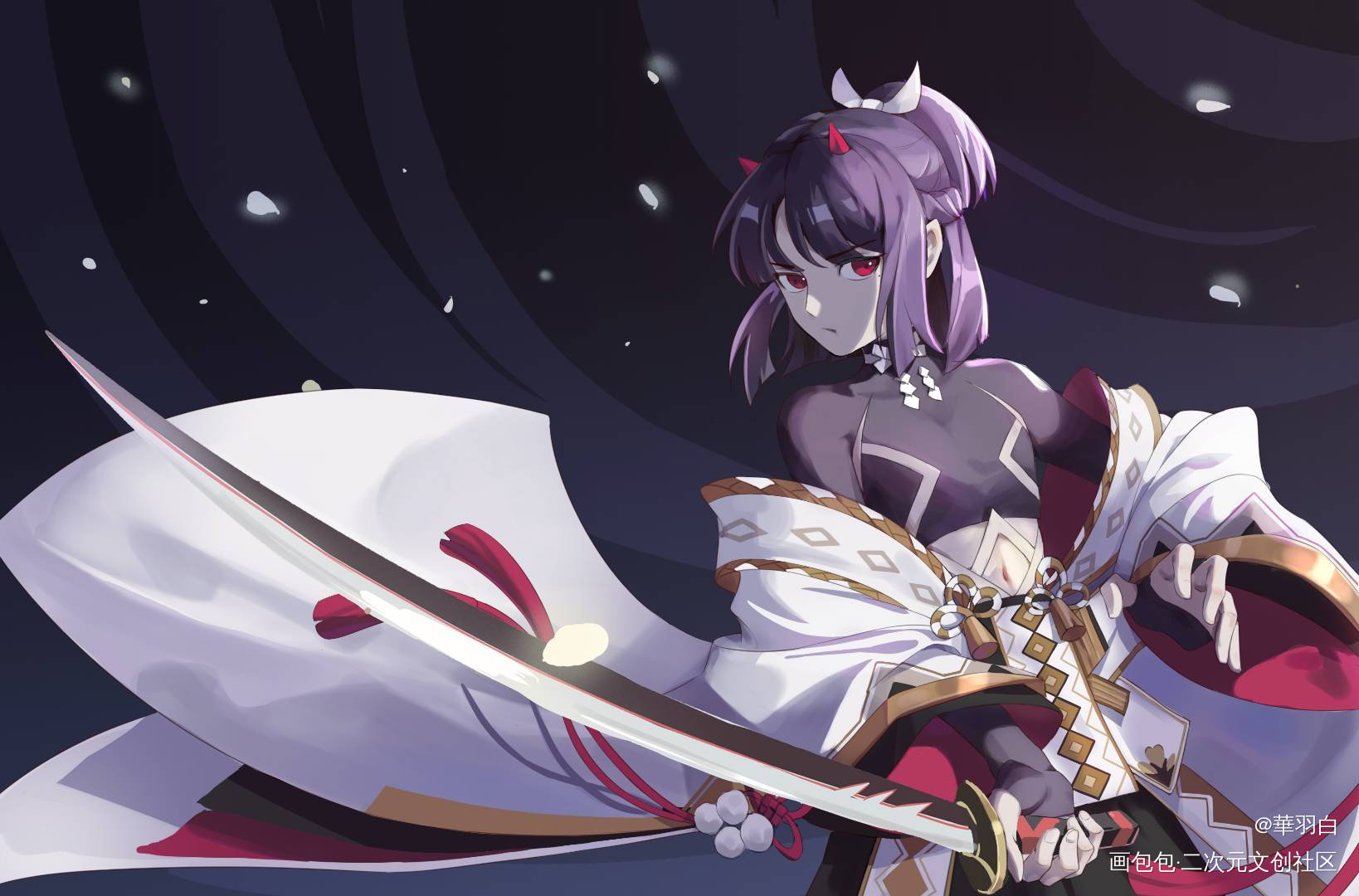 是的切切_阴阳师鬼切绘画绘画作品