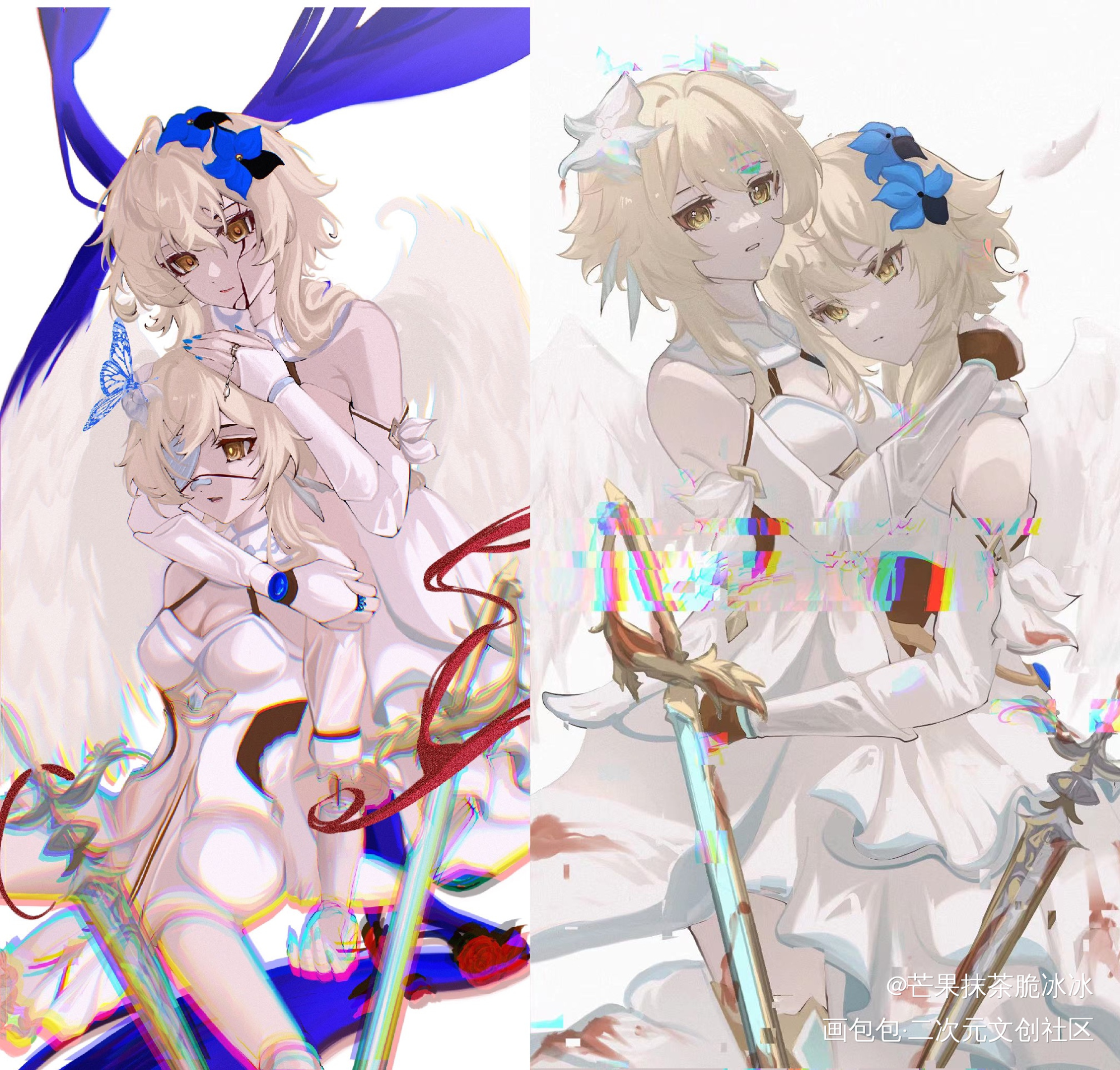 【试验品】_原神荧板绘涂伪厚涂日系插画摸鱼二次元板绘绘画作品