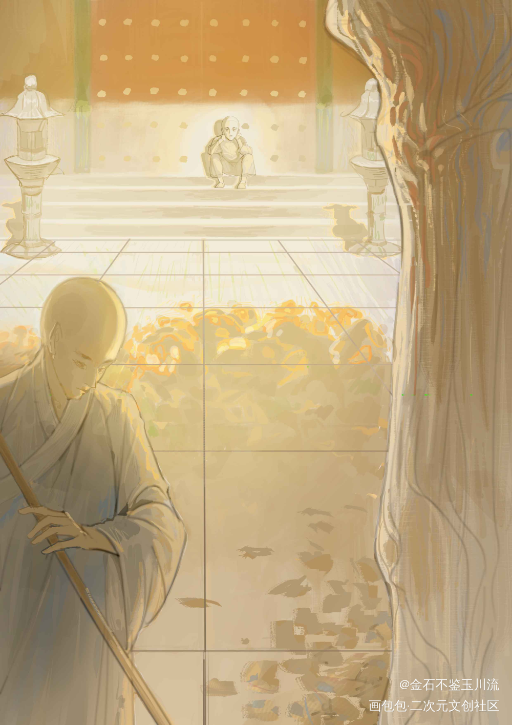 一招尽，皆为空_彩色条漫彩色漫画板绘涂绘画作品