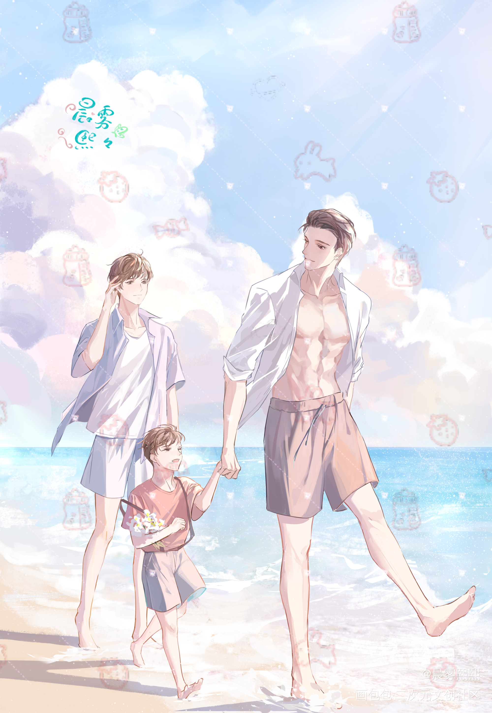 【群秀】夏奔_娘娘腔188男团群秀绘画作品
