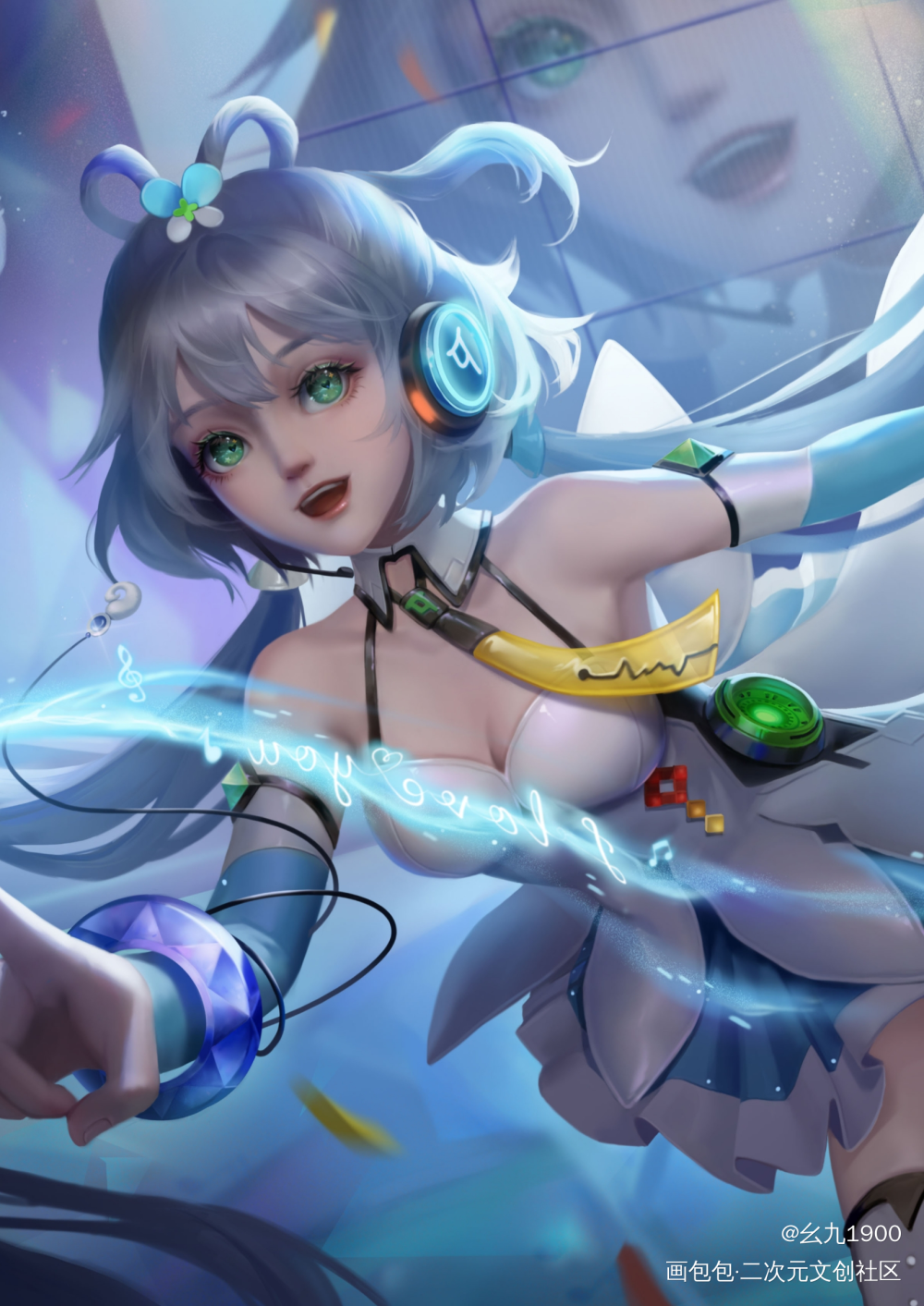 天依，十周年生日快乐！_洛天依厚涂日系我要上首推生日插画同人美宣演唱会绘画作品
