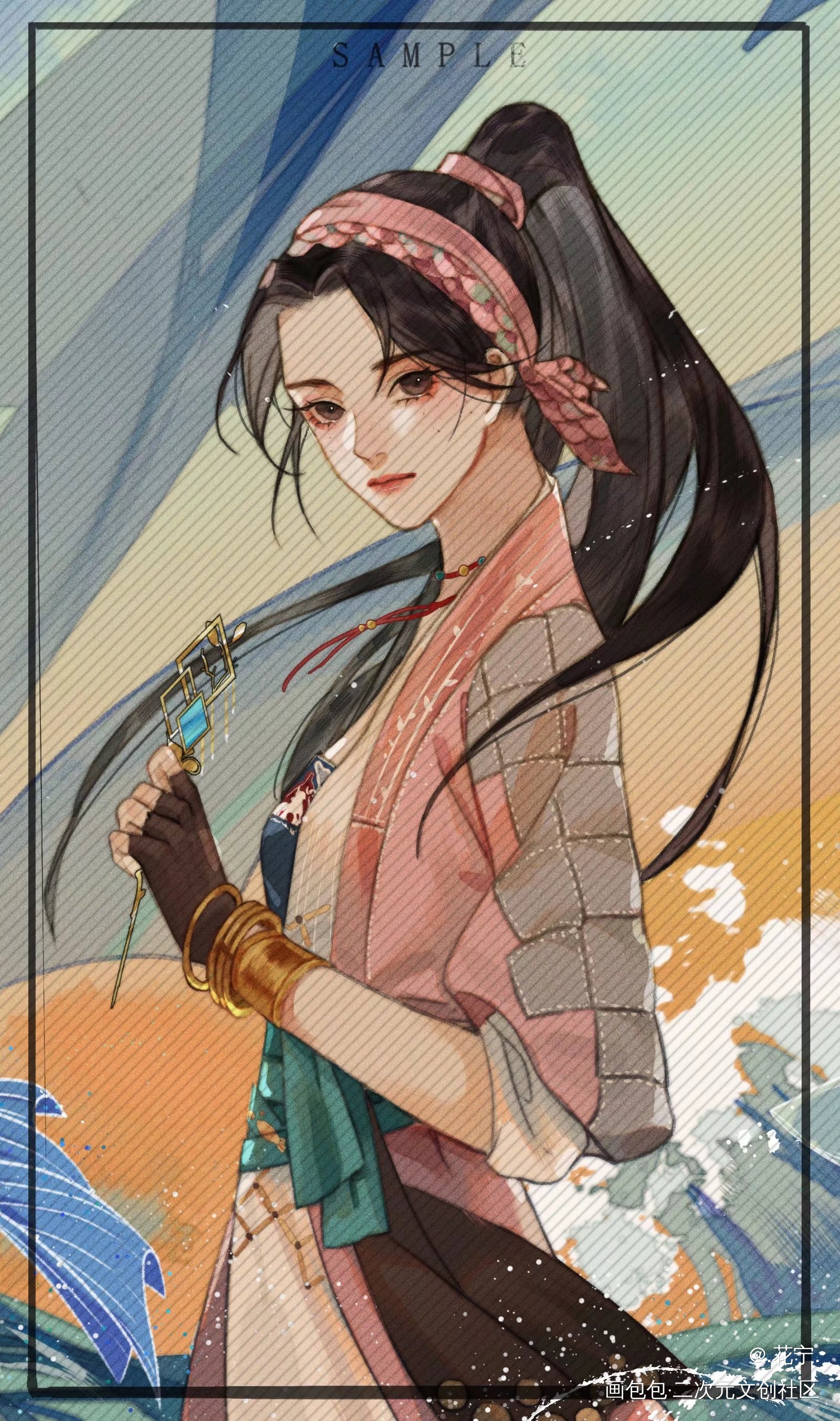 _屠丽眷思量绘画作品