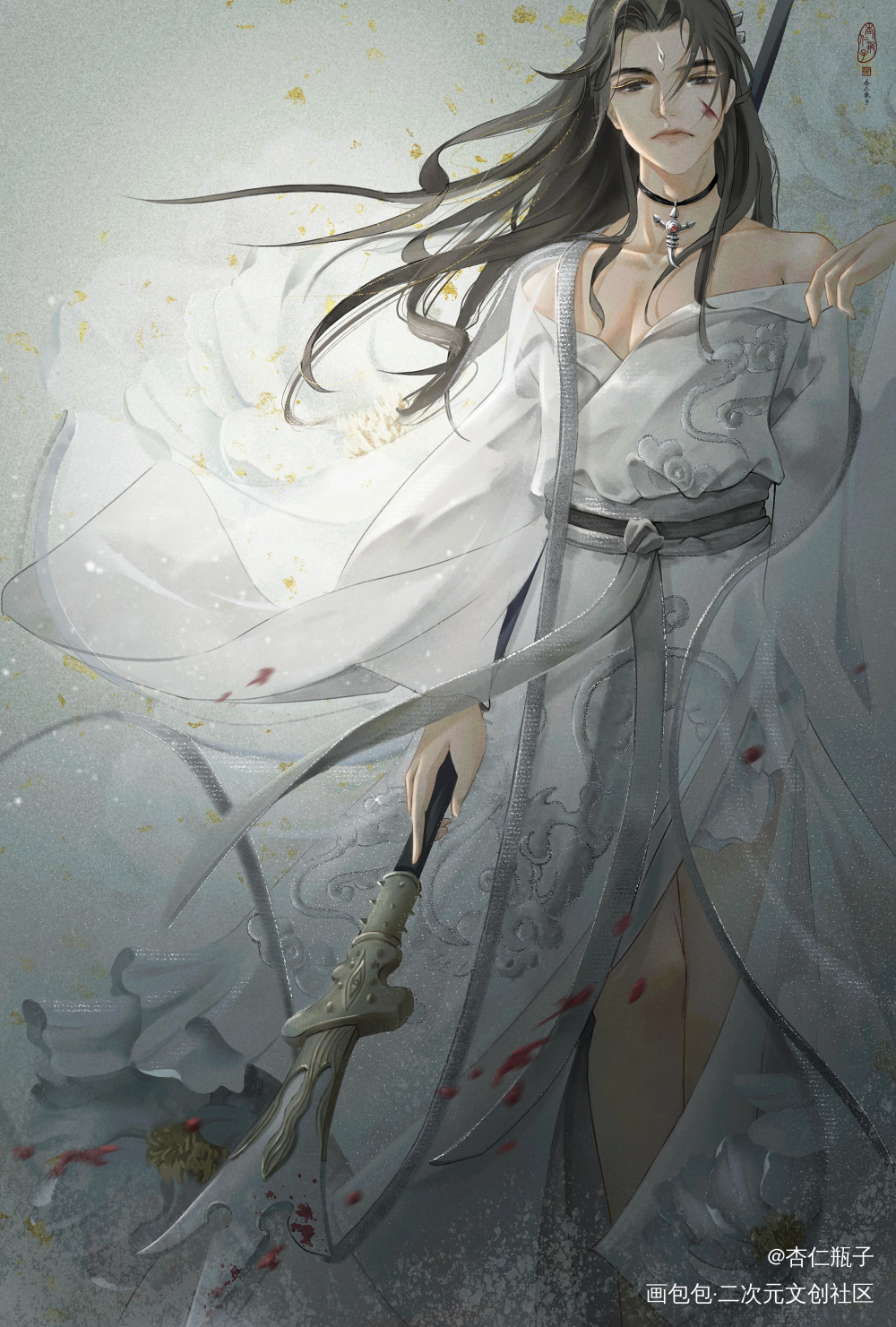 _宝莲灯杨戬绘画作品