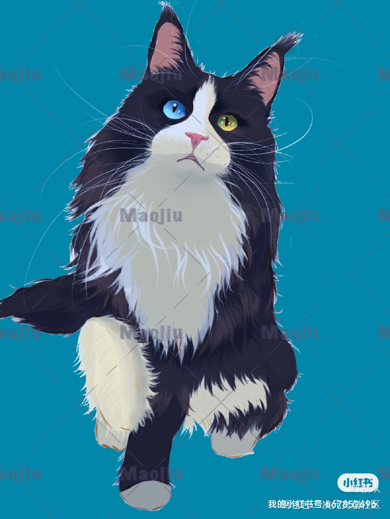 猫猫教哭了_厚涂平涂板写绘画作品