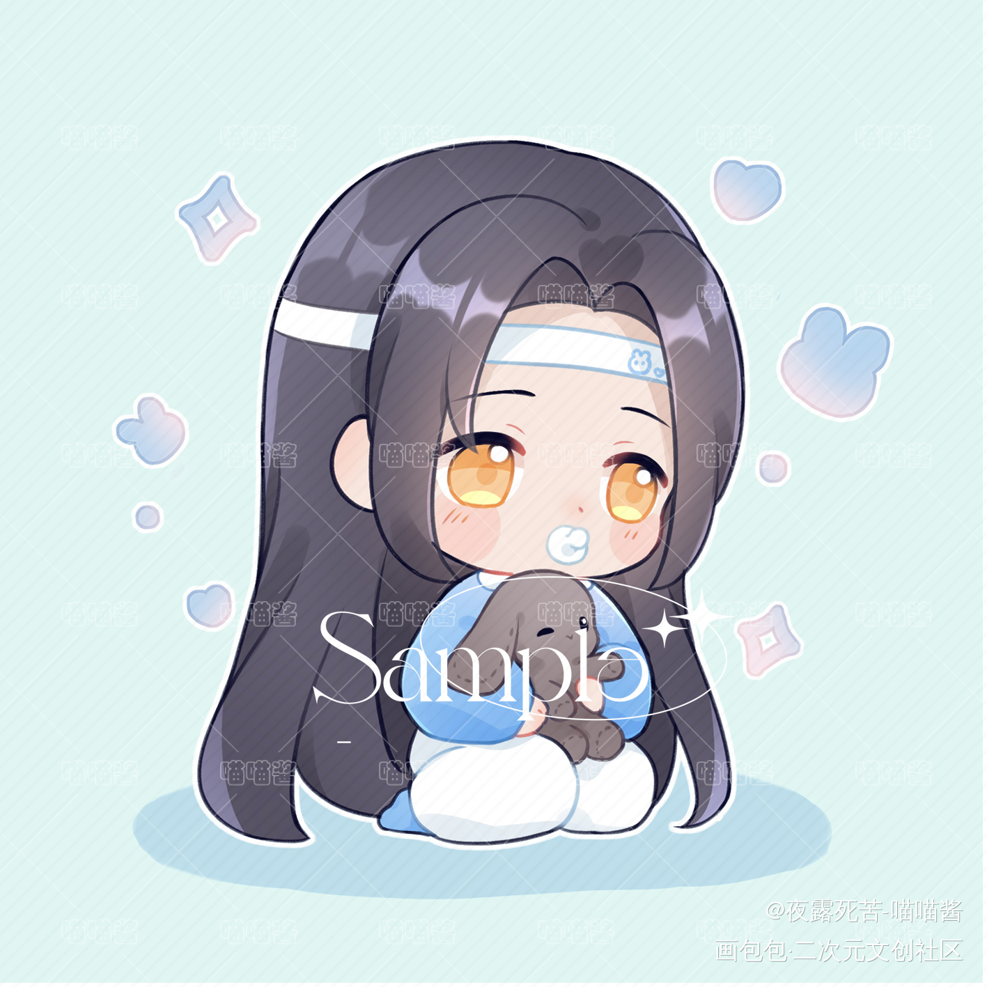 奶叽_魔道祖师忘羡蓝忘机绘画作品
