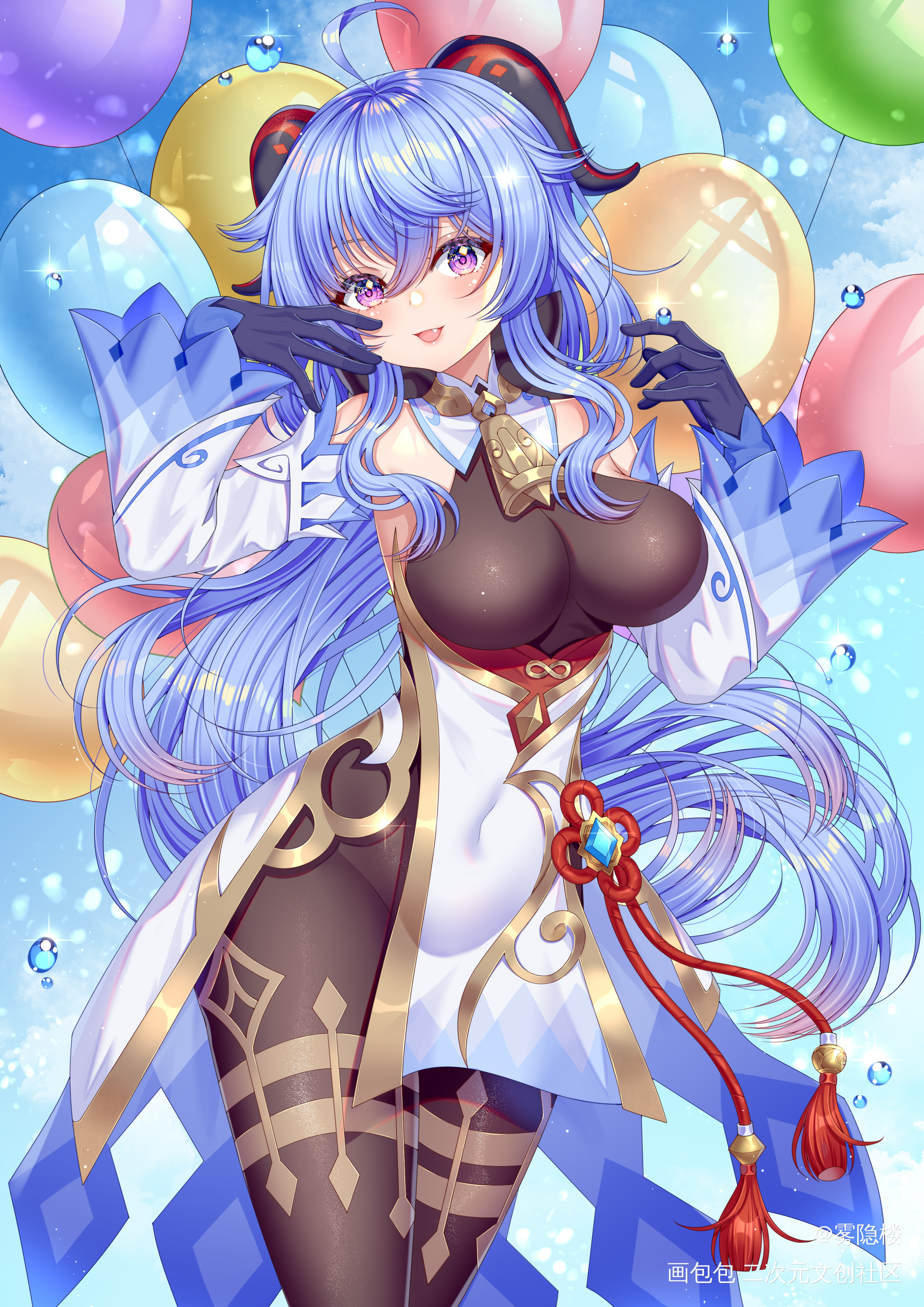 甘雨……_原神甘雨日系绘画作品