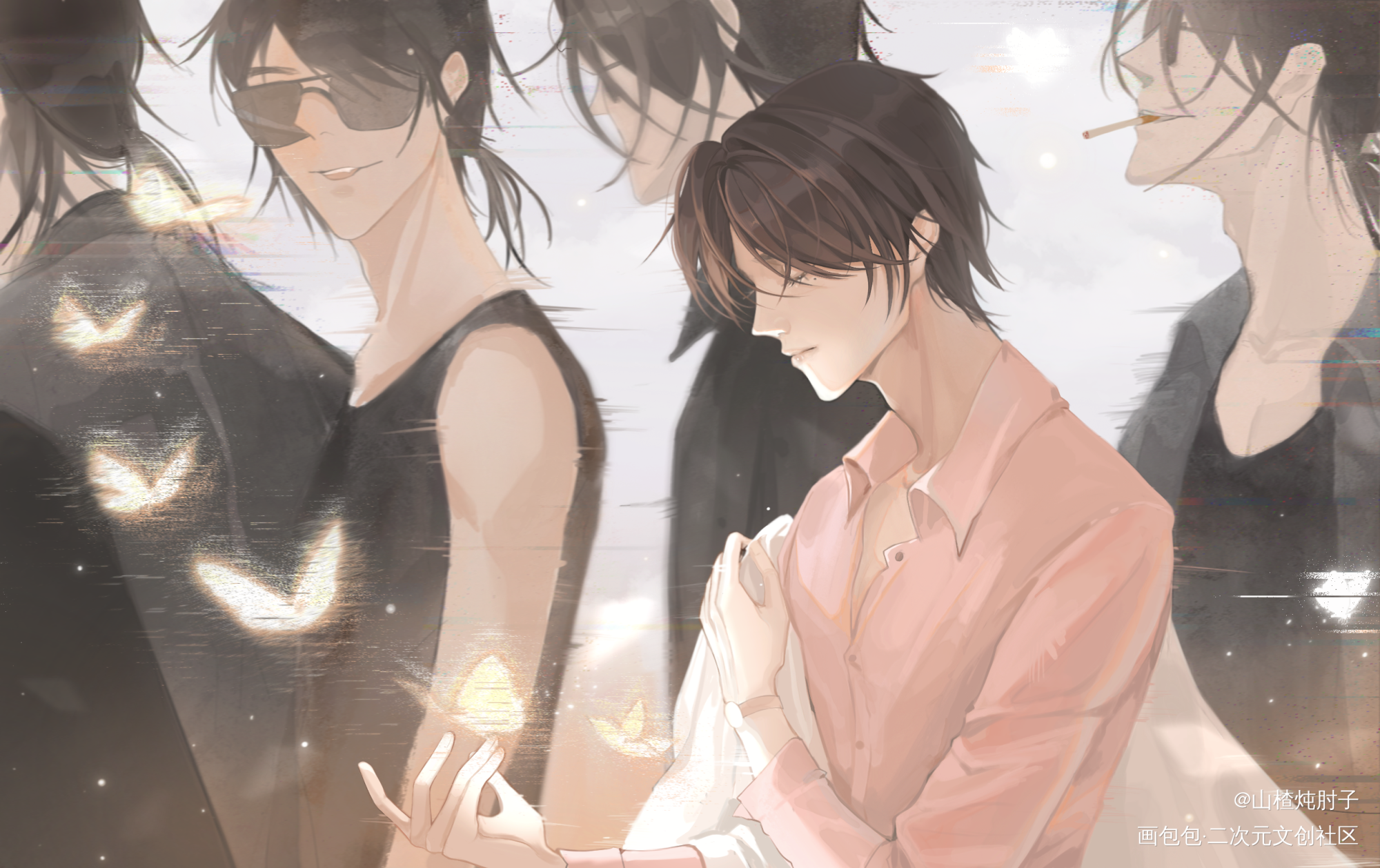蝴蝶轨迹_盗墓笔记黑花黑瞎子解雨臣绘画作品