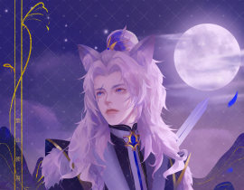 一个狼崽稿子！_绘画作品