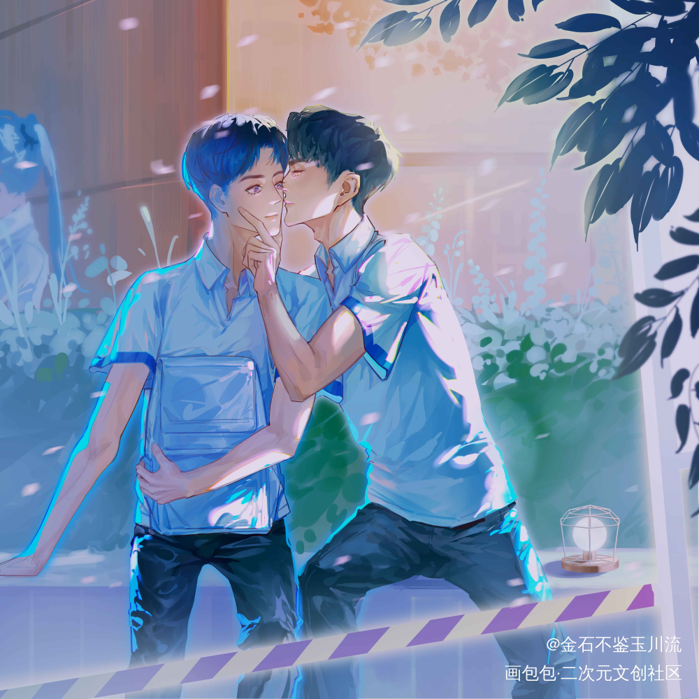 少年竟温柔_彩色漫画板绘涂绘画作品