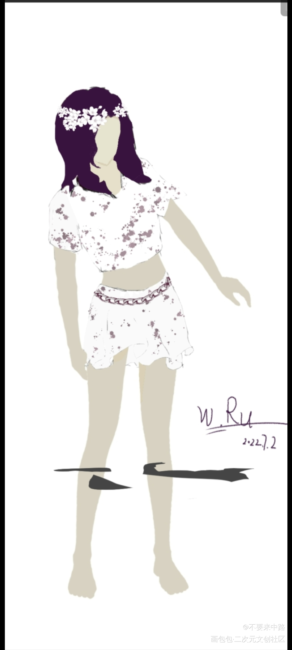 《凝视》_彩色漫画绘画作品