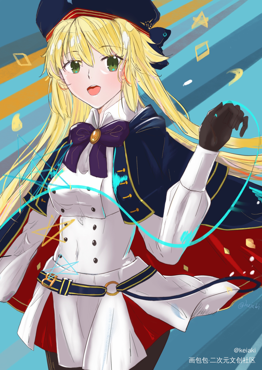 _阿尔托莉雅平涂日系fate绘画绘画作品