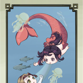 王子叽 x 人鱼羡_魔道祖师忘羡蓝忘机魏无羡蓝忘机魏无羡q版墨香铜臭