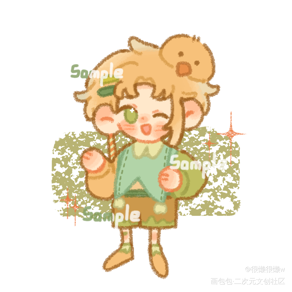 小鸡💕_可爱平涂日系Q版头像求约稿接稿画师约稿二创约稿绘画作品