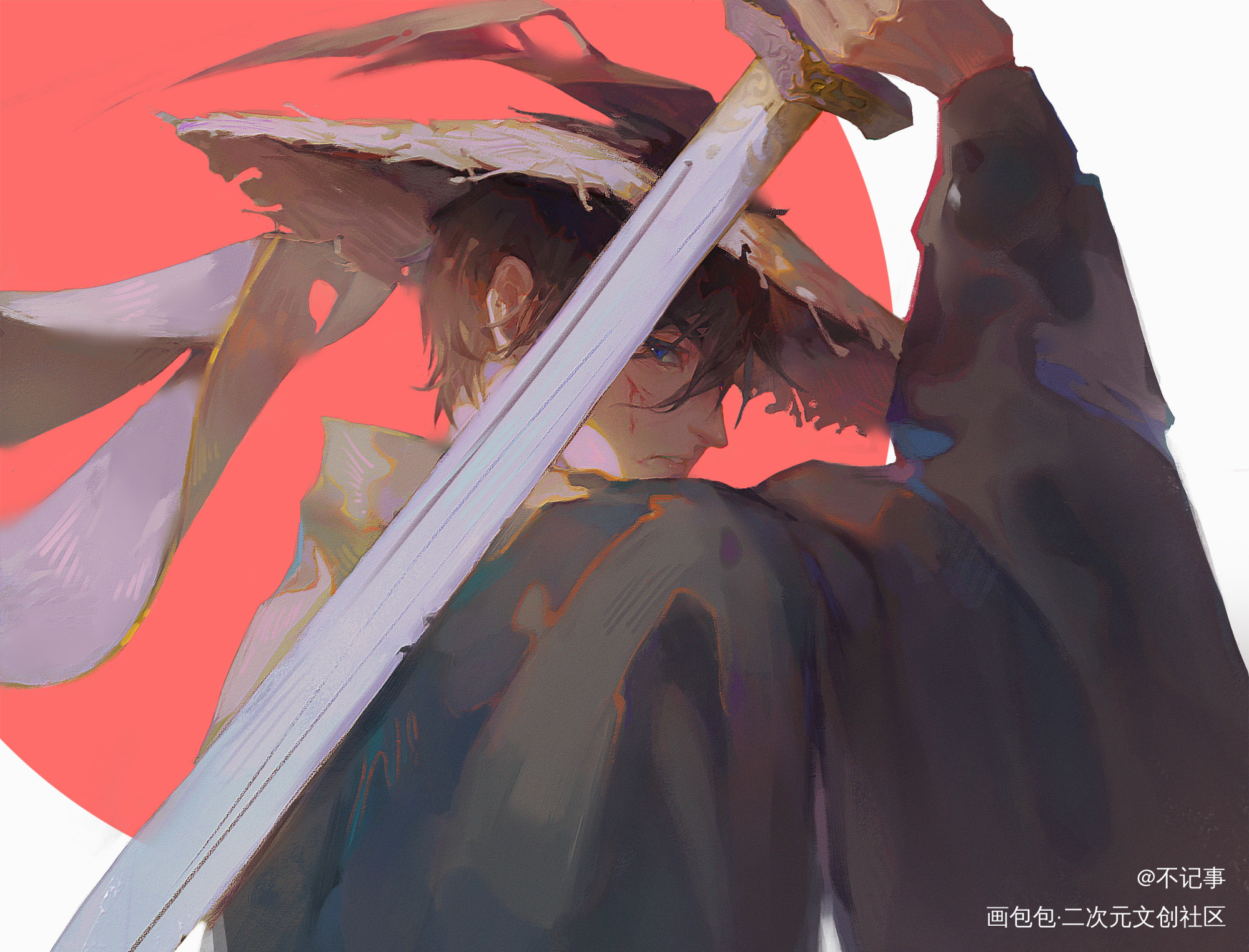 侠客张_盗墓笔记张起灵插画盗墓笔记同人画展征集板绘绘画作品