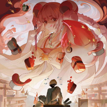 蟹姬_阴阳师蟹姬阴阳师百闻牌绘画作品