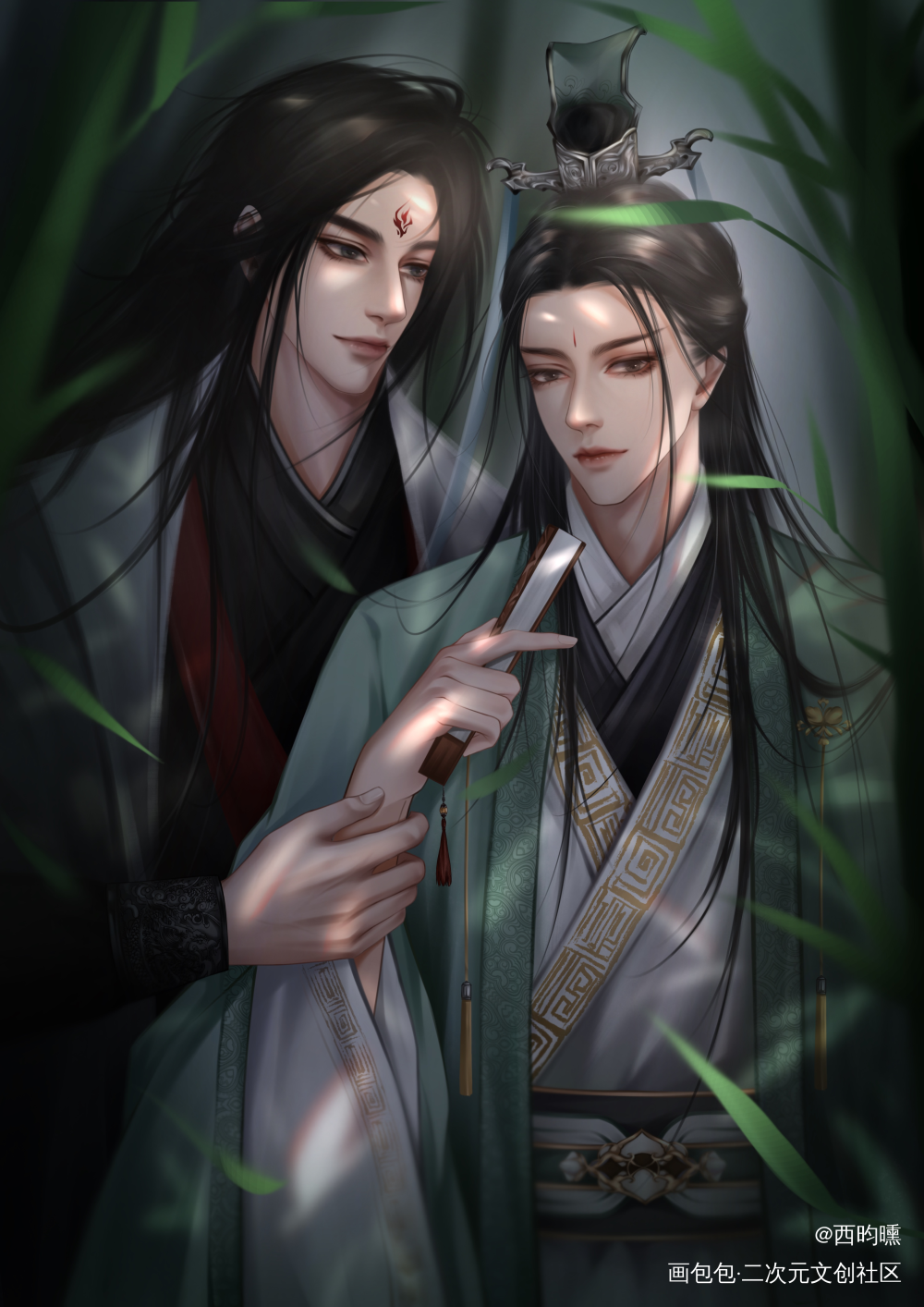 墨家的男人们_人渣反派自救系统天官赐福魔道祖师绘画作品