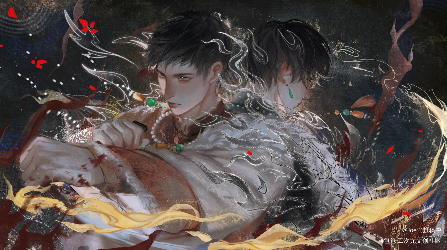 同舟_盗墓笔记瓶邪绘画作品
