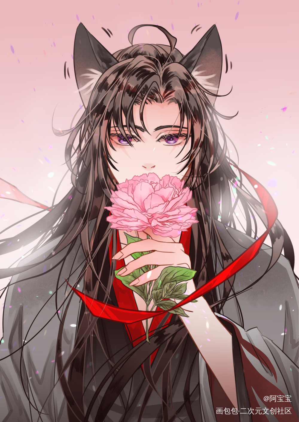 結情又或是⋯_魔道祖师忘羡蓝忘机魏无羡魏无羡蓝忘机绘画作品