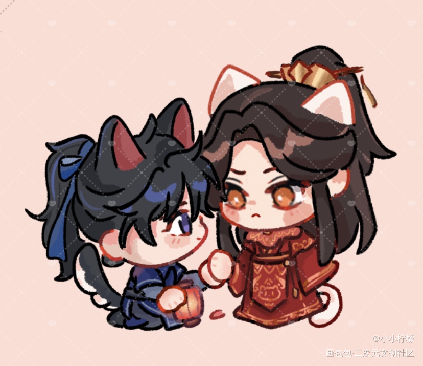 二哈_二哈和他的白猫师尊燃晚绘画作品