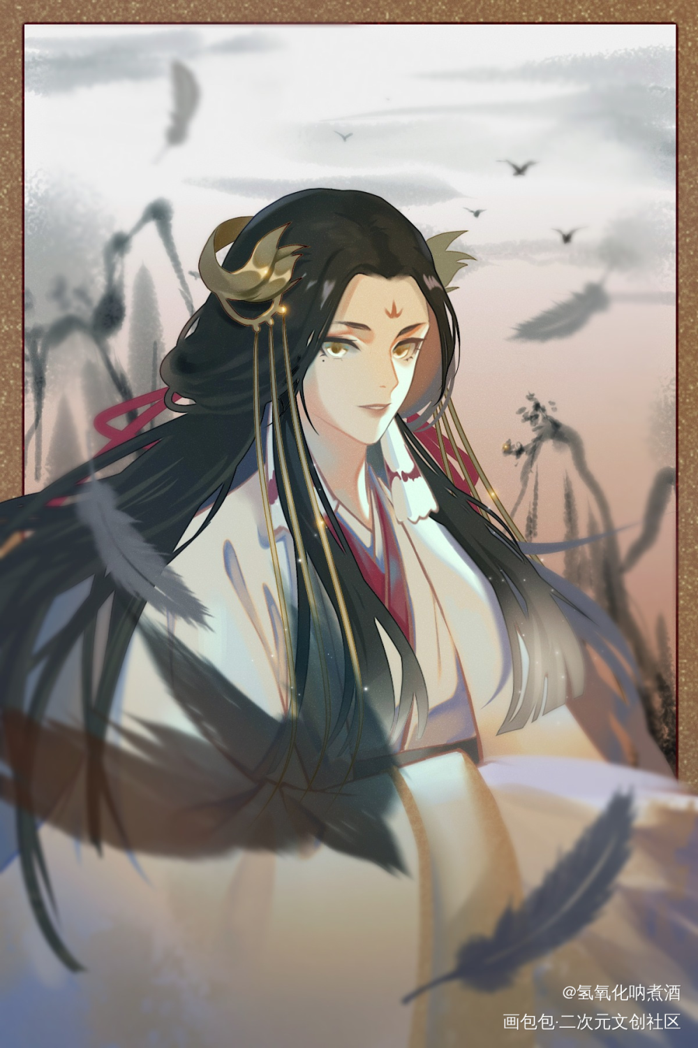 姑姑_阴阳师姑获鸟绘画作品