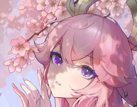 八重赏樱_绘画作品