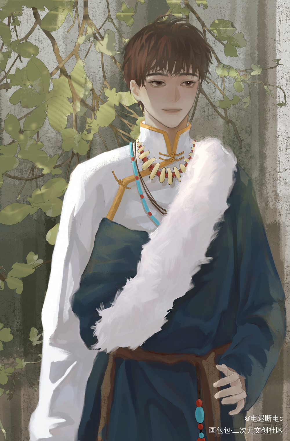 _盗墓笔记瓶邪吴邪插画邪瓶procreate绘画绘画作品