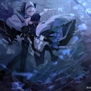 幽灵鲨_明日方舟幽灵鲨板绘涂日系绘画作品