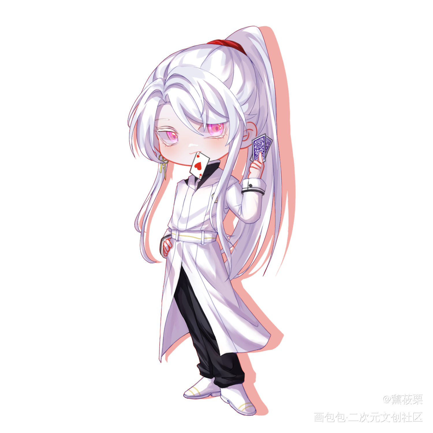 _惊悚练习生平涂Q版同人绘画作品