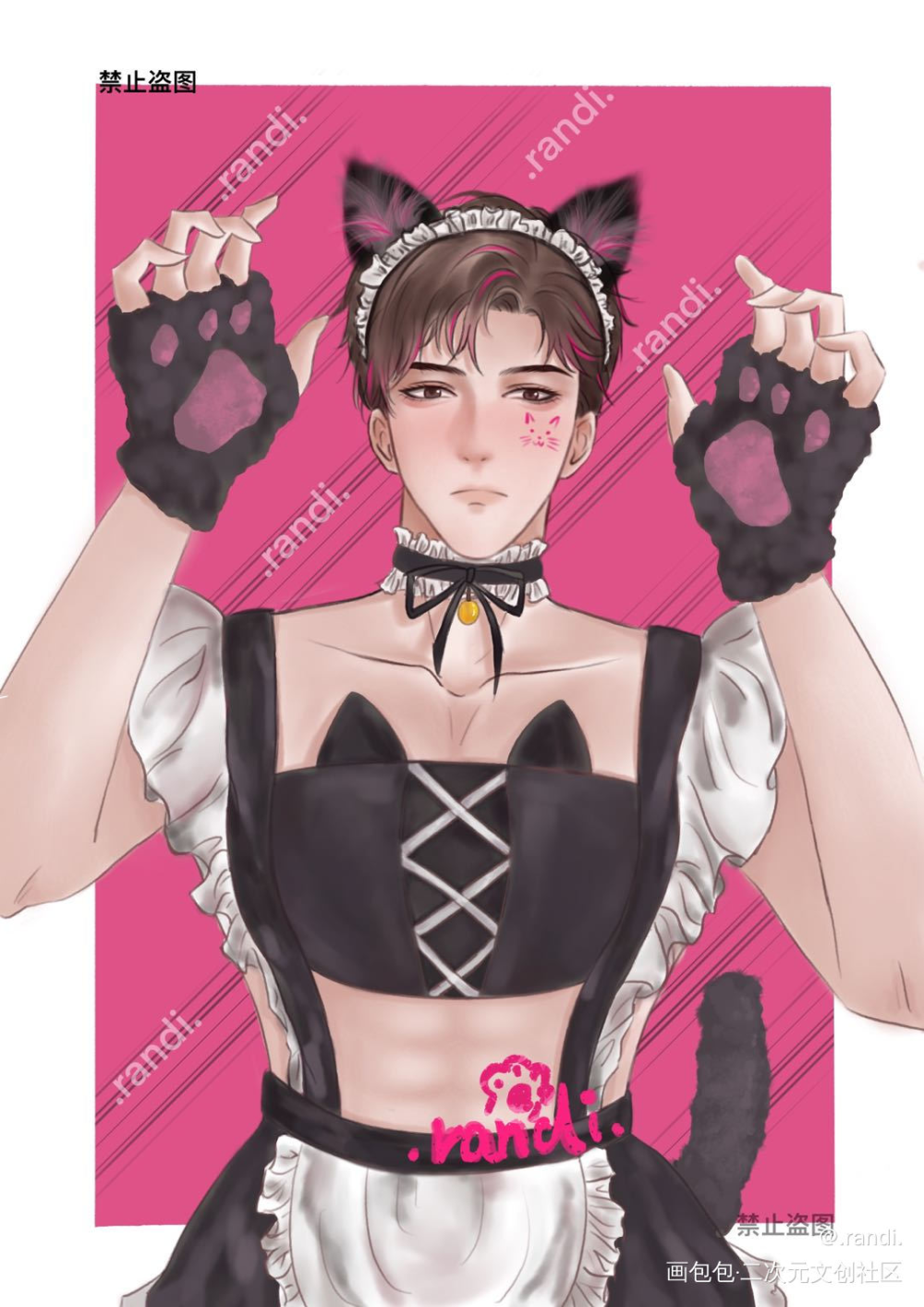 简猫猫_你却爱着一个傻逼188男团李简简隋英板绘涂绘画作品