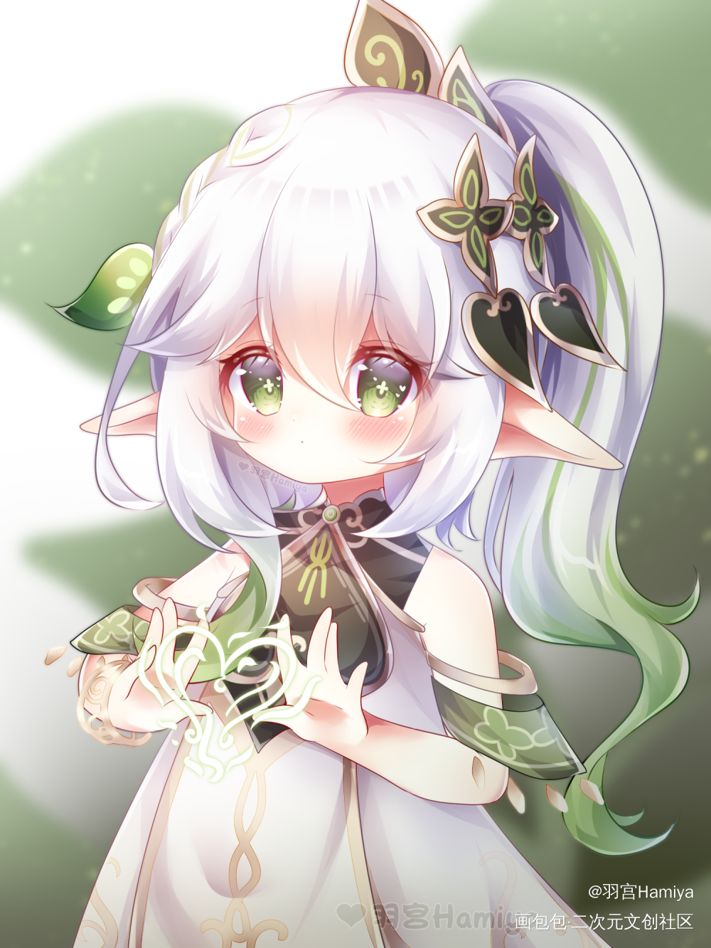nahida_原神赛璐璐平涂日系插画同人绘画作品