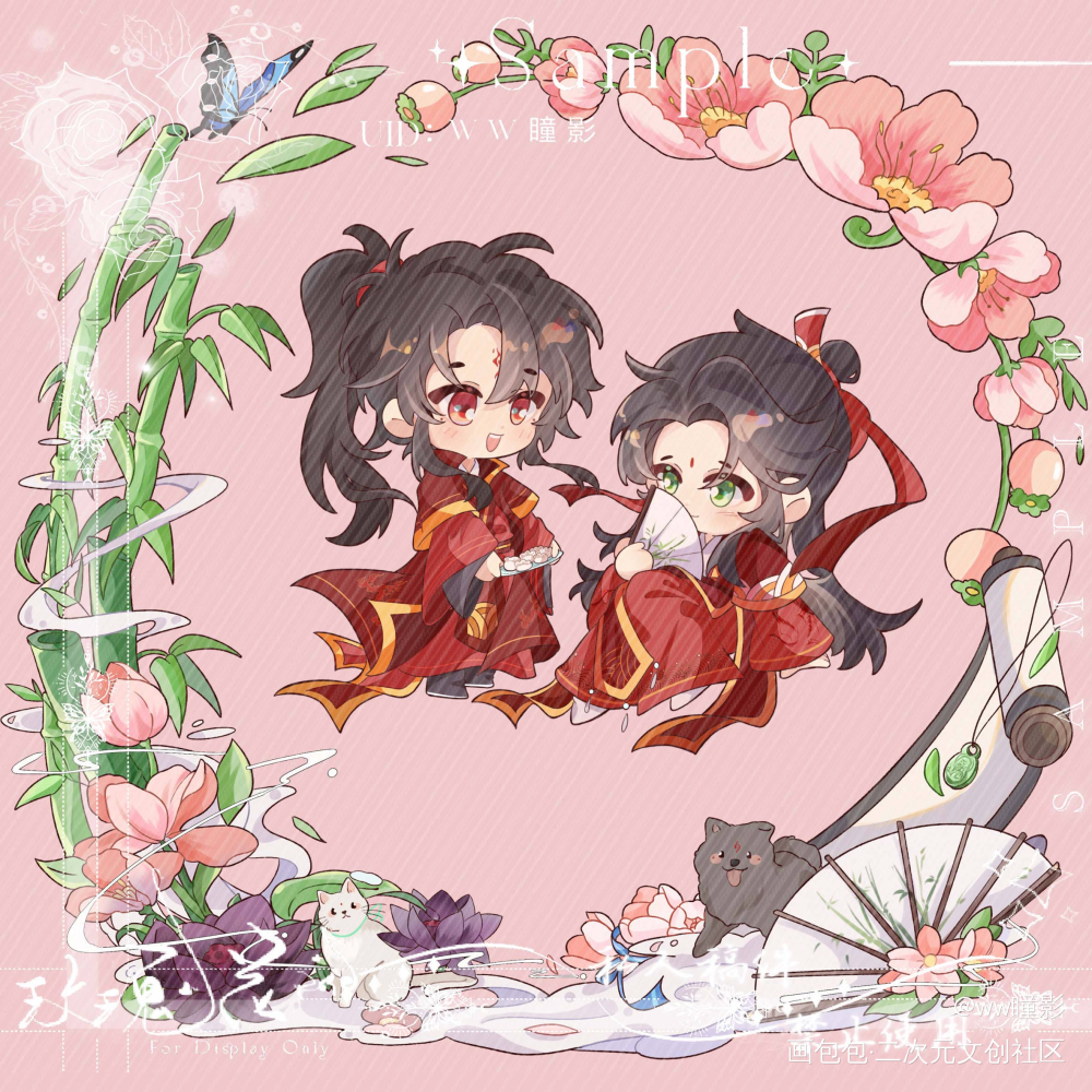 冰秋_人渣反派自救系统冰秋Q版绘画作品