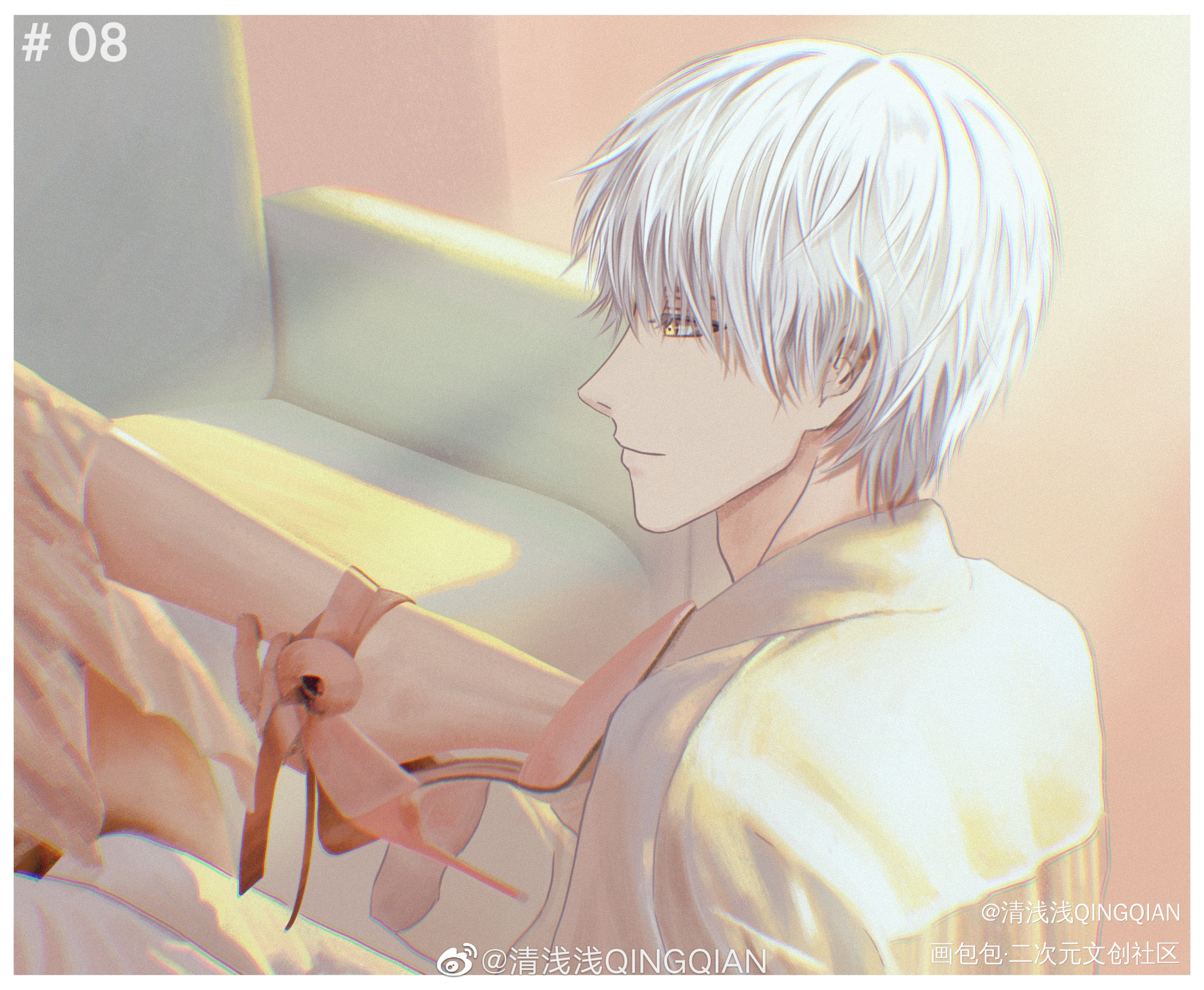 不要总是让我等 齐司礼_光与夜之恋齐司礼插画同人procreateipad画画画画板绘插画板绘绘画绘画作品