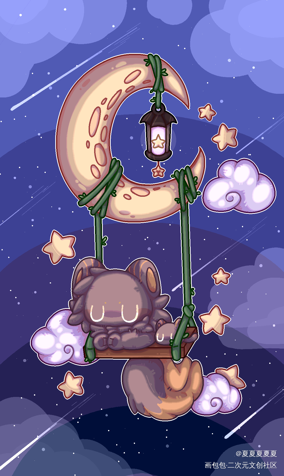 星空_兽设Q版绘画oc绘画作品