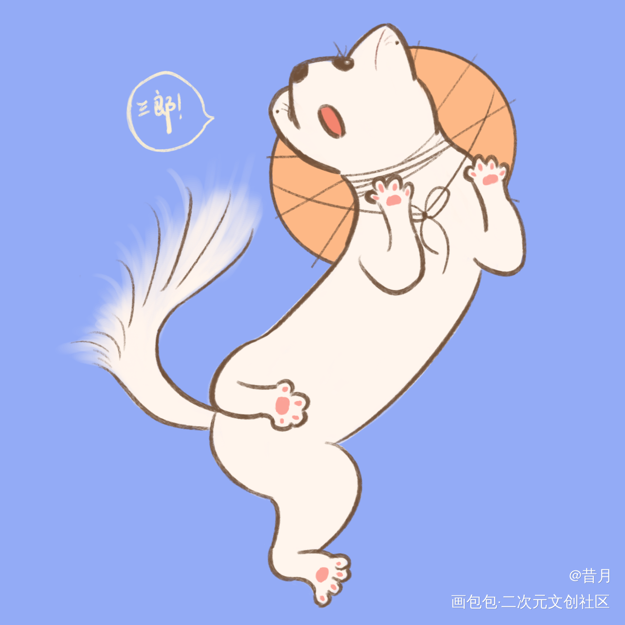 奶狐花X奶鼬怜_天官赐福花怜绘画作品