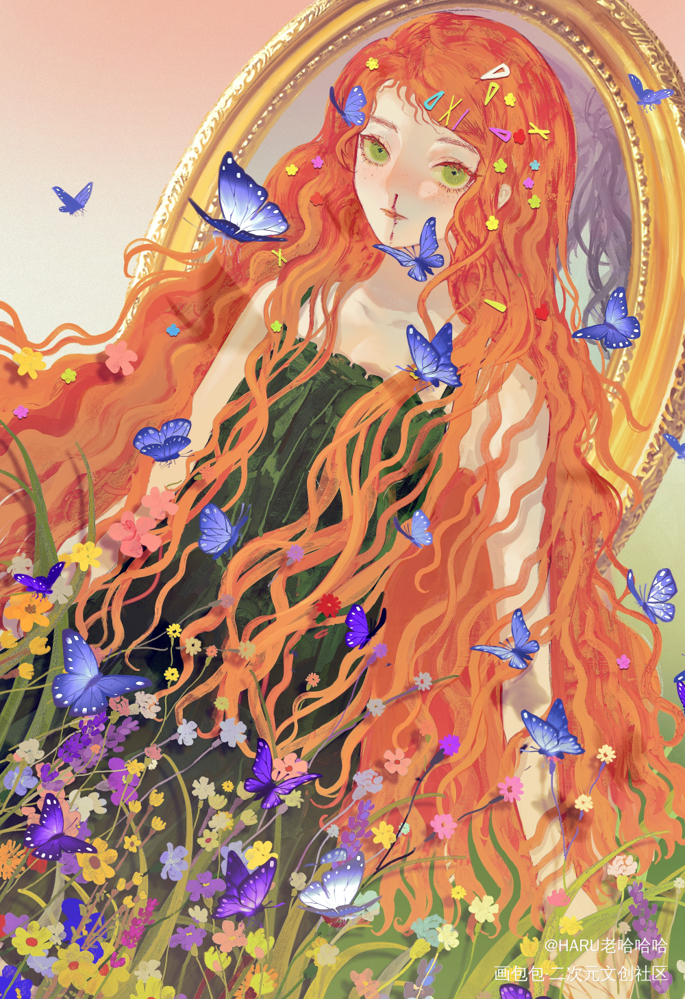 阳藜_日系我要上首推插画procreateipad画画画画板绘绘画oc绘画作品