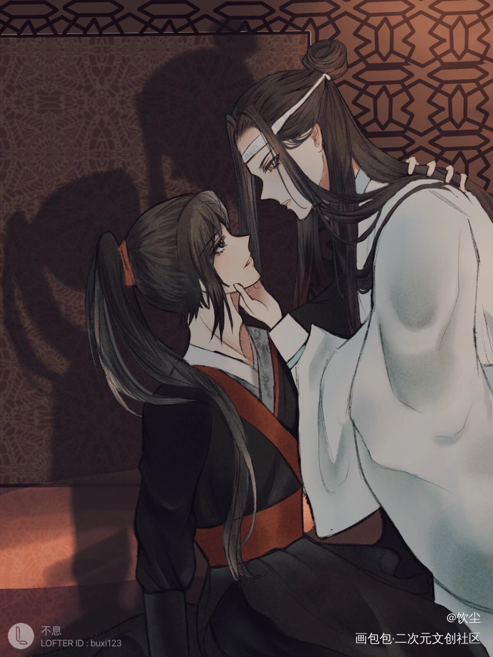 _魔道祖师忘羡魏无羡蓝忘机板绘涂绘画作品
