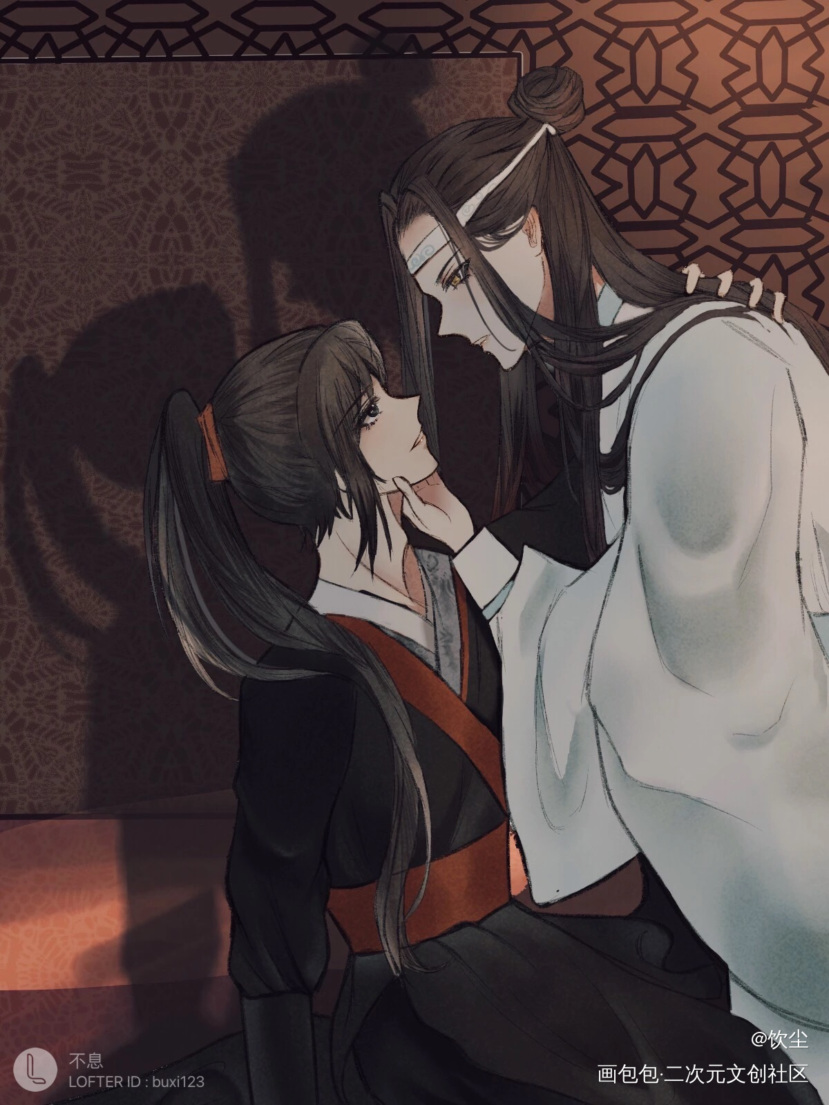 _魔道祖师忘羡魏无羡蓝忘机板绘涂绘画作品