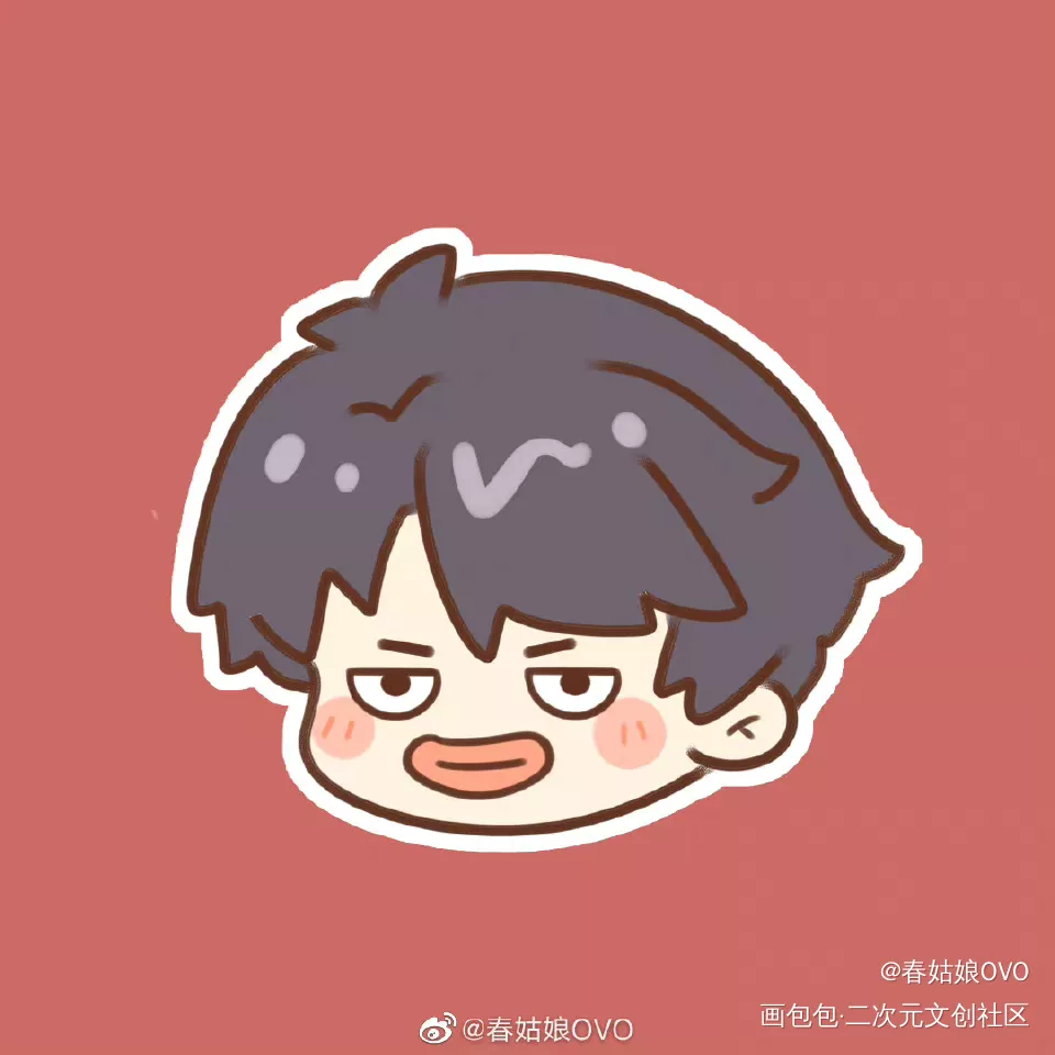 香肠派对_恋与制作人李泽言Q版头像绘画作品
