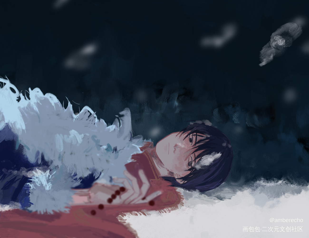 墨脱的雪_盗墓笔记张起灵绘画作品