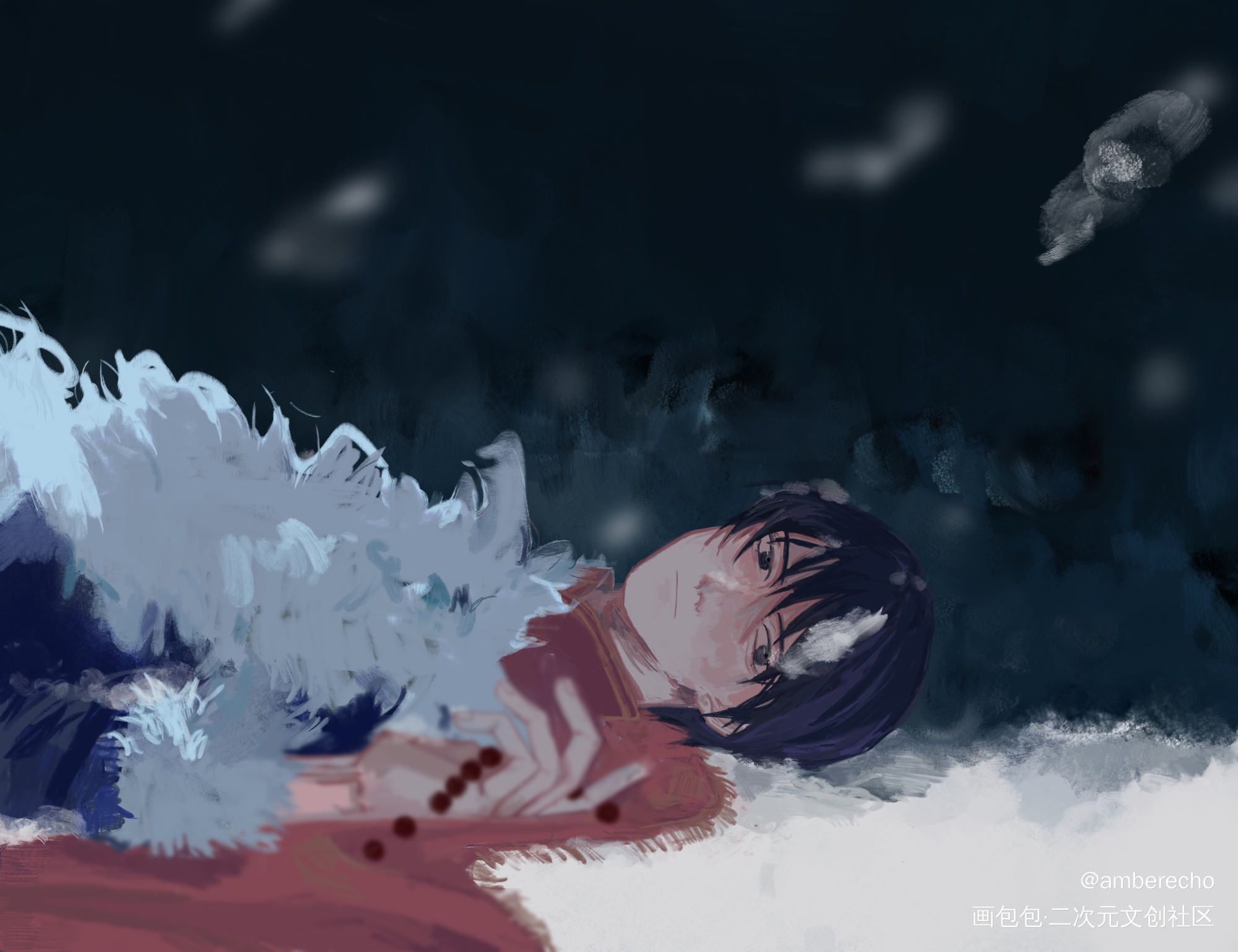 墨脱的雪_盗墓笔记张起灵绘画作品