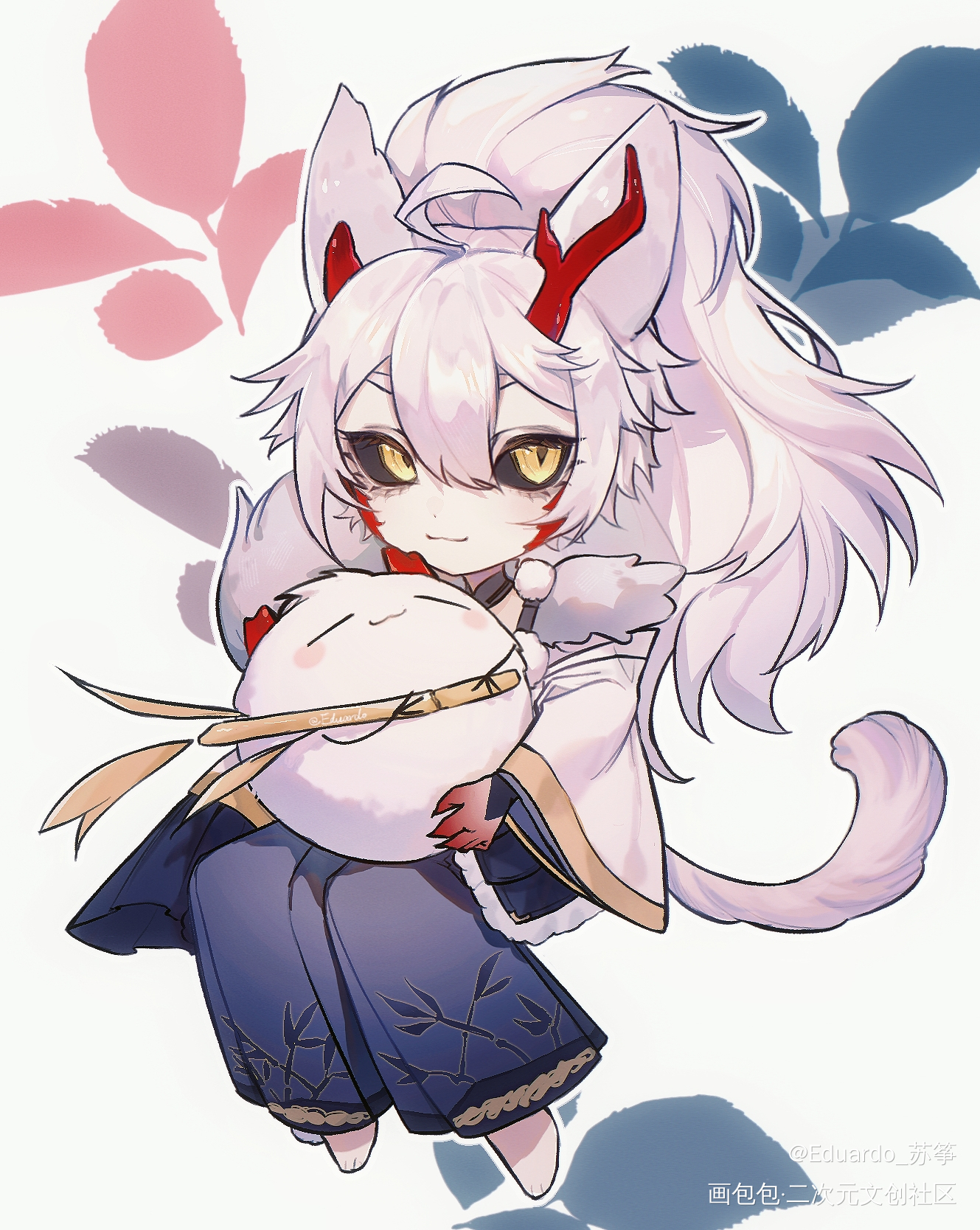 茨宝_阴阳师茨木童子茨球日系同人绘画作品