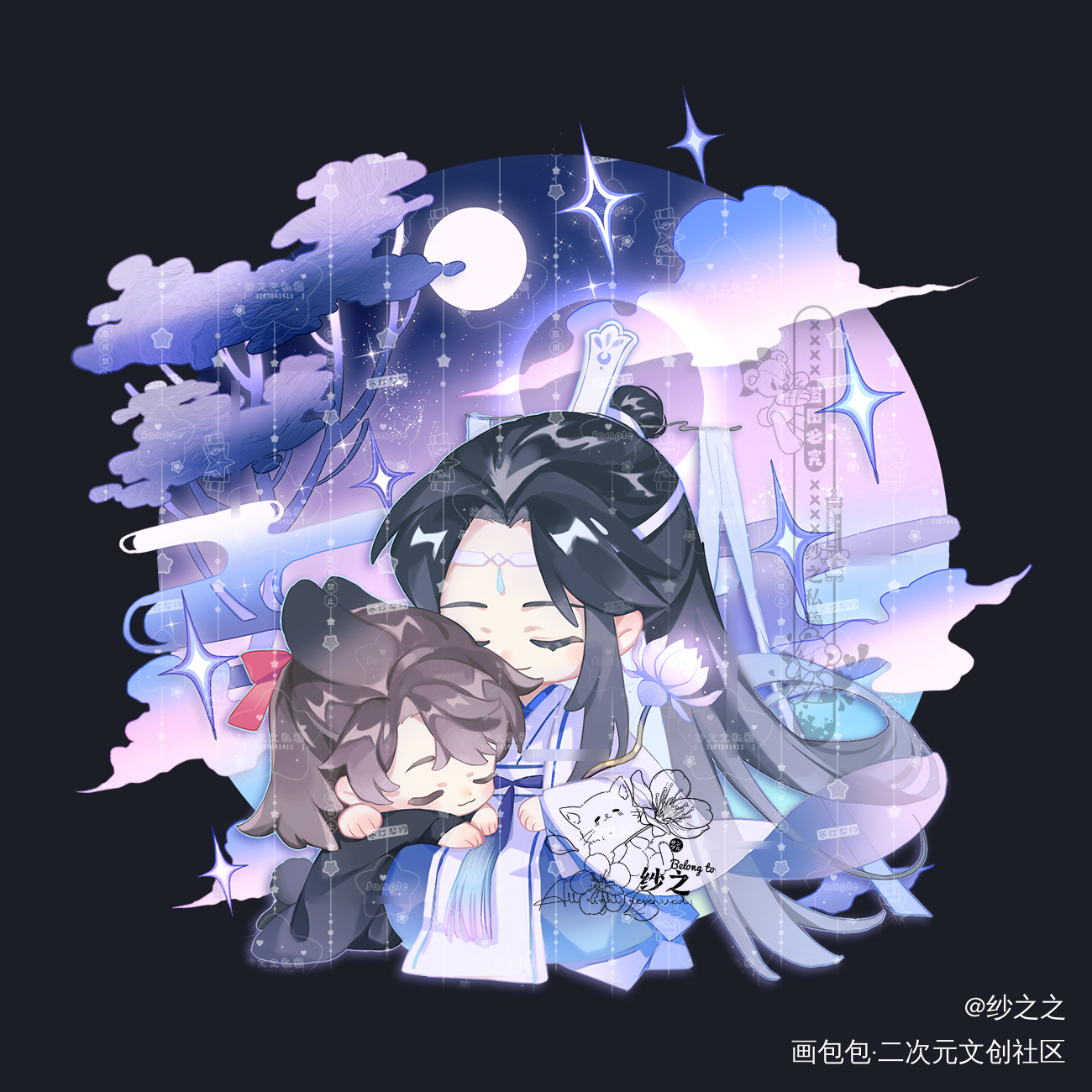 魔道-忘羡-（109）_魔道祖师忘羡蓝忘机魏无羡Q版头像同人绘画作品
