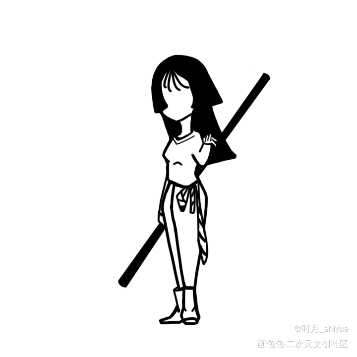 头像心情34_板绘涂黑白简笔头像心情原创绘画作品